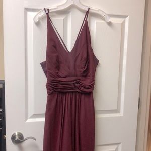 Bordeaux wine colored bridesmaid dress